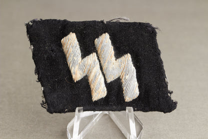 Waffen-SS Officer Collar tab. Tunic removed. Original.