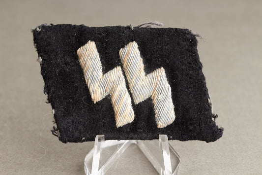 Waffen-SS Officer Collar tab. Tunic removed. Original.