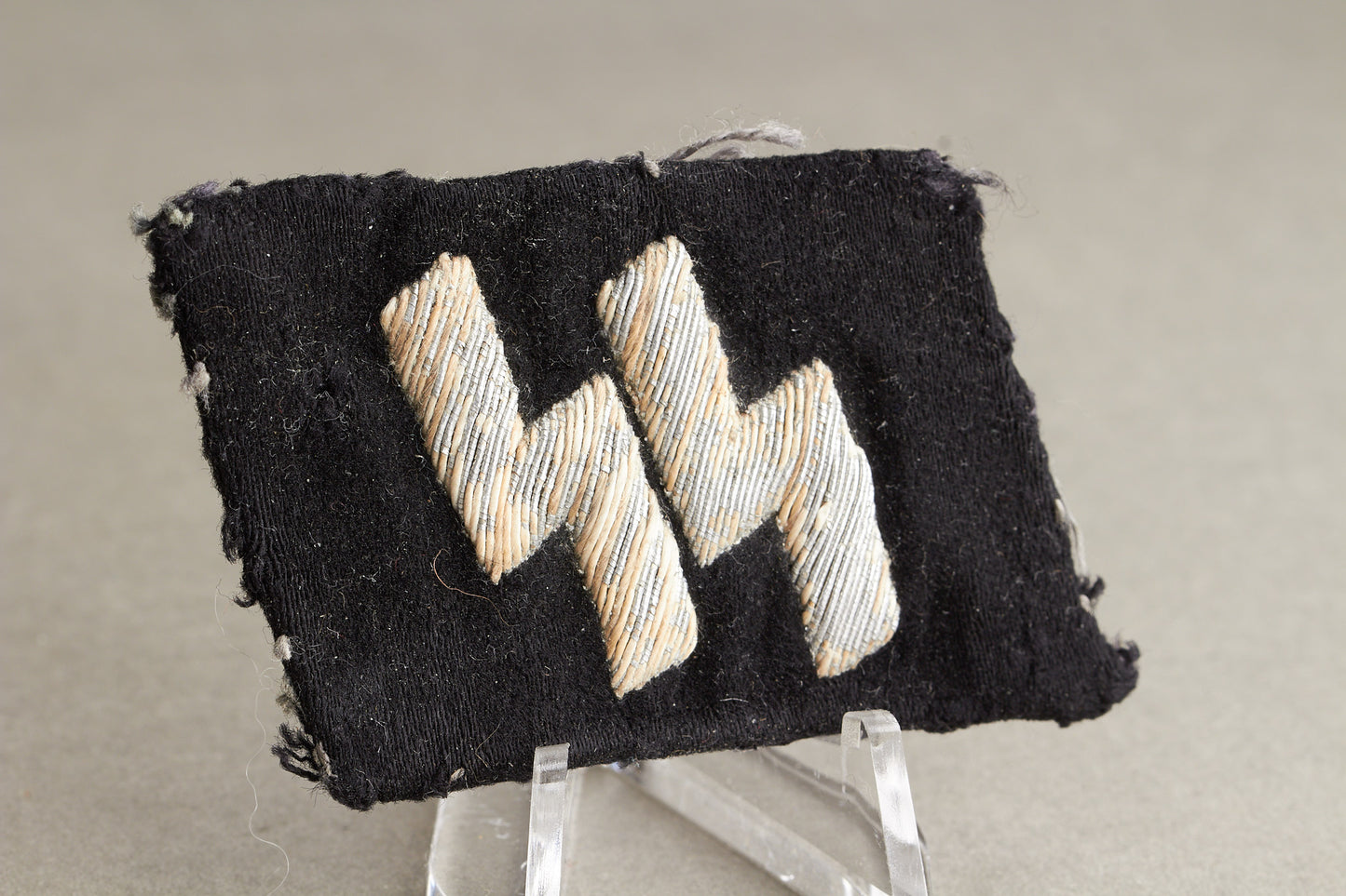 Waffen-SS Officer Collar tab. Tunic removed. Original.