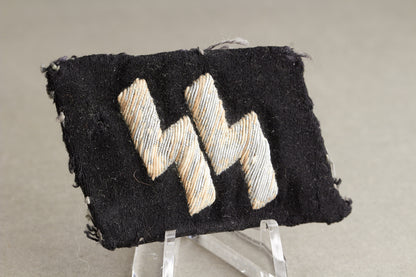 Waffen-SS Officer Collar tab. Tunic removed. Original.