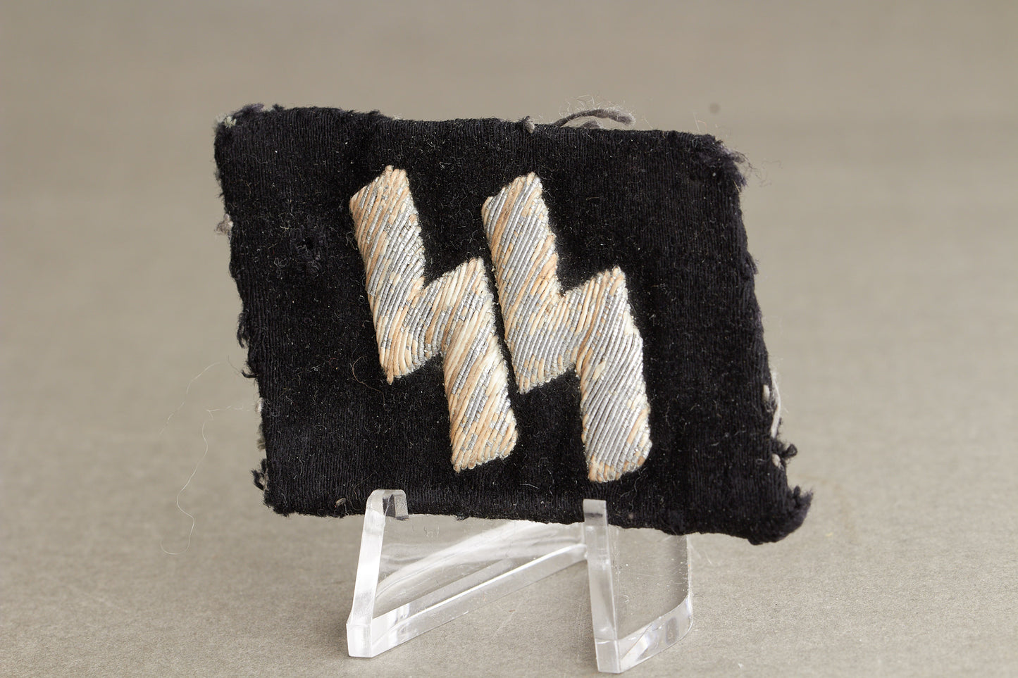 Waffen-SS Officer Collar tab. Tunic removed. Original.