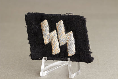 Waffen-SS Officer Collar tab. Tunic removed. Original.