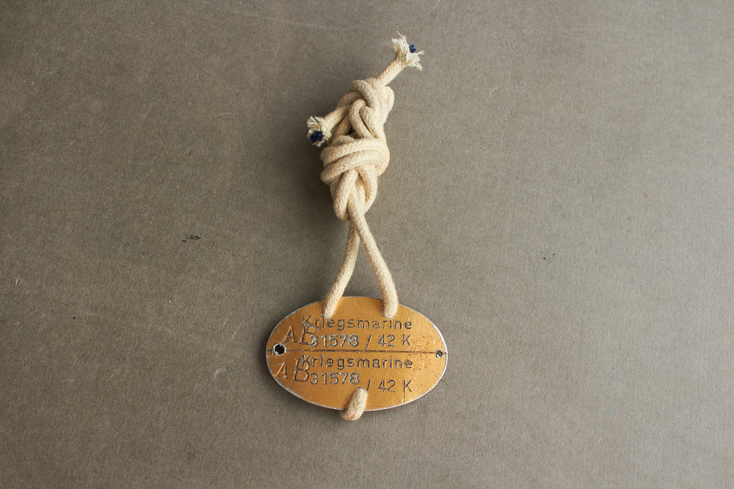 Kriegsmarine "Erkennungsmarken" Dog Tag. Original.