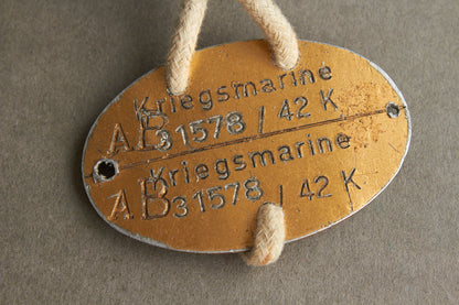 Kriegsmarine "Erkennungsmarken" Dog Tag. Original.