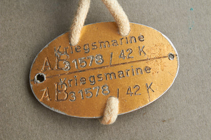 Kriegsmarine "Erkennungsmarken" Dog Tag. Original.