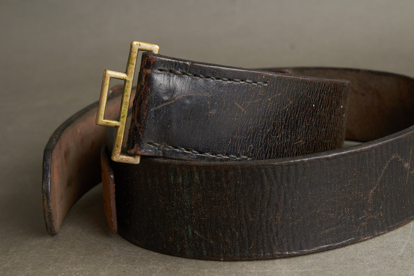 Early Waffen-SS Officer Belt and buckle. Marked "RZM SS 35/36". Nickel/silver construction. Original.