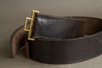 Early Waffen-SS Officer Belt and buckle. Marked "RZM SS 35/36". Nickel/silver construction. Original.