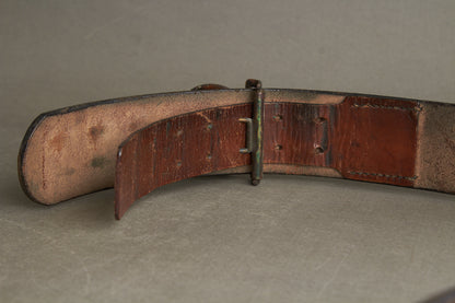 Early Waffen-SS Officer Belt and buckle. Marked "RZM SS 35/36". Nickel/silver construction. Original.