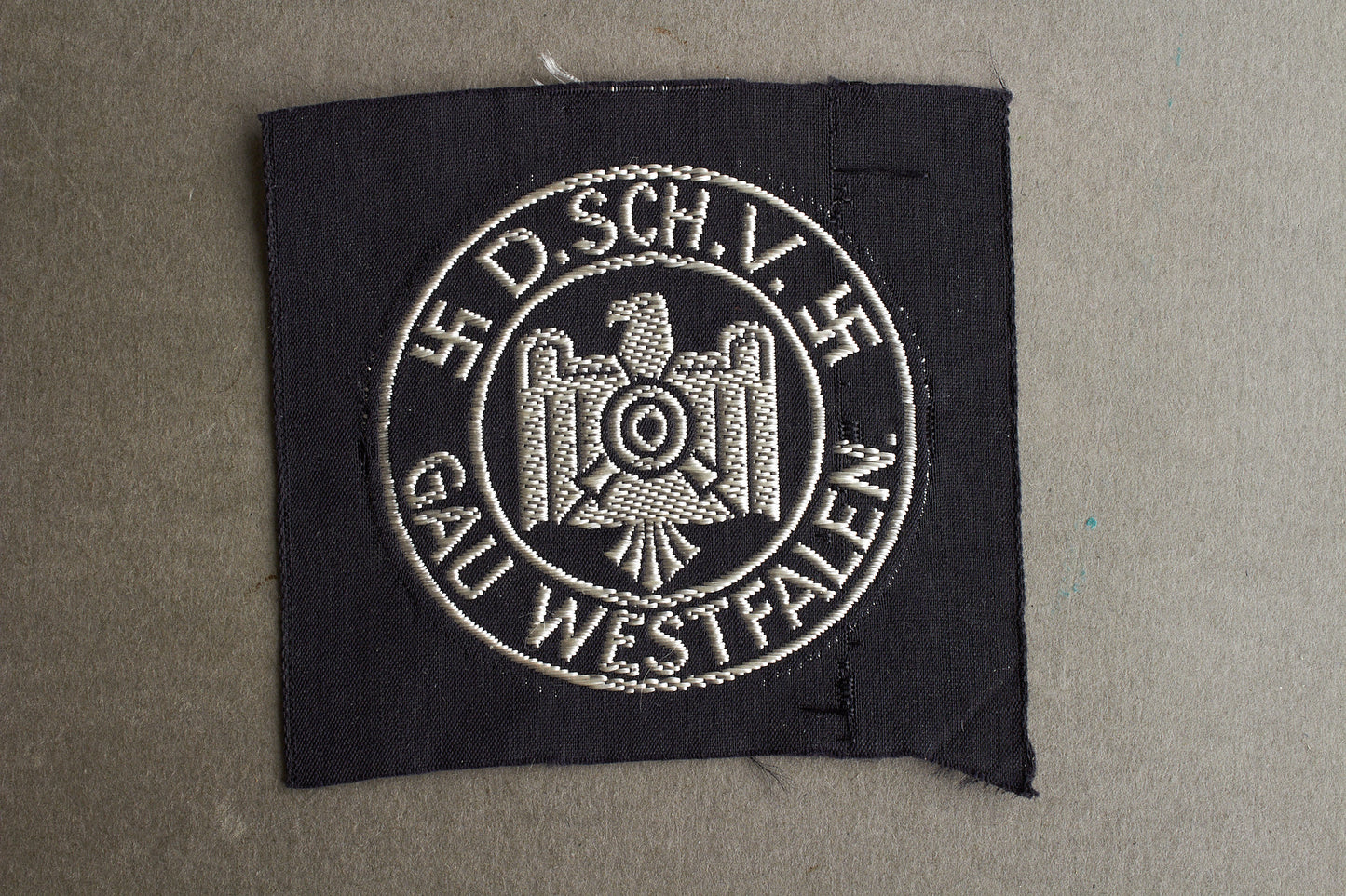 DRL "D.SCH.V - Gau Westfalen" Cloth "Leistungsabzeichen". Original.