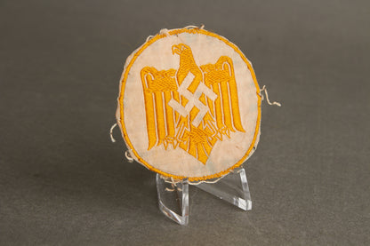 DRL Cloth "Leistungsabzeichen" in White. Tunic removed. Original.