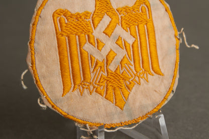 DRL Cloth "Leistungsabzeichen" in White. Tunic removed. Original.