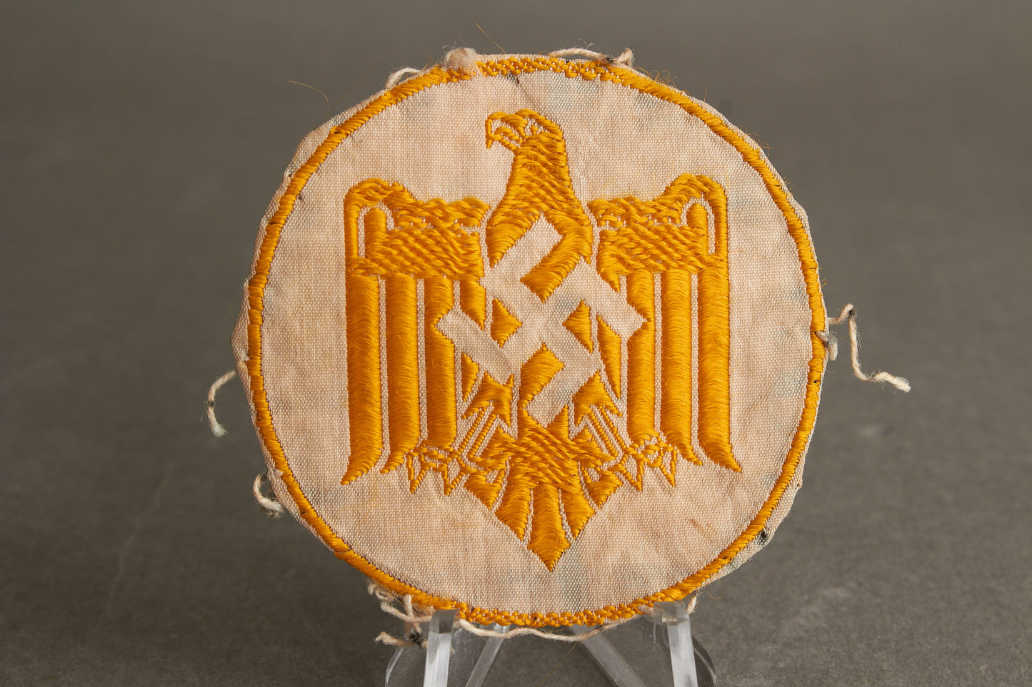 DRL Cloth "Leistungsabzeichen" in White. Tunic removed. Original.