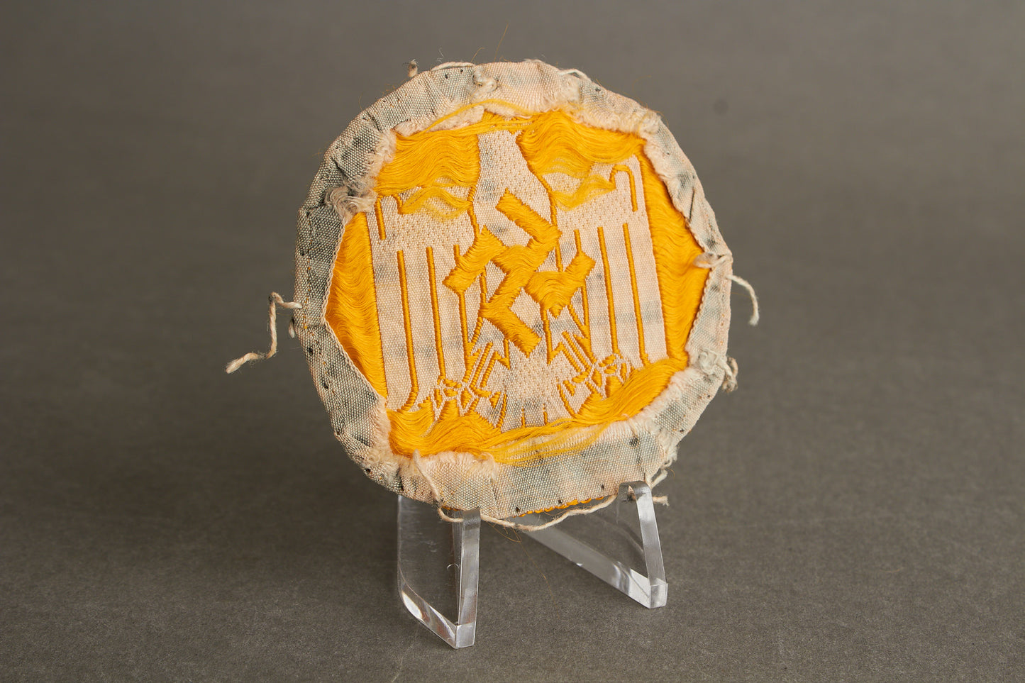 DRL Cloth "Leistungsabzeichen" in White. Tunic removed. Original.