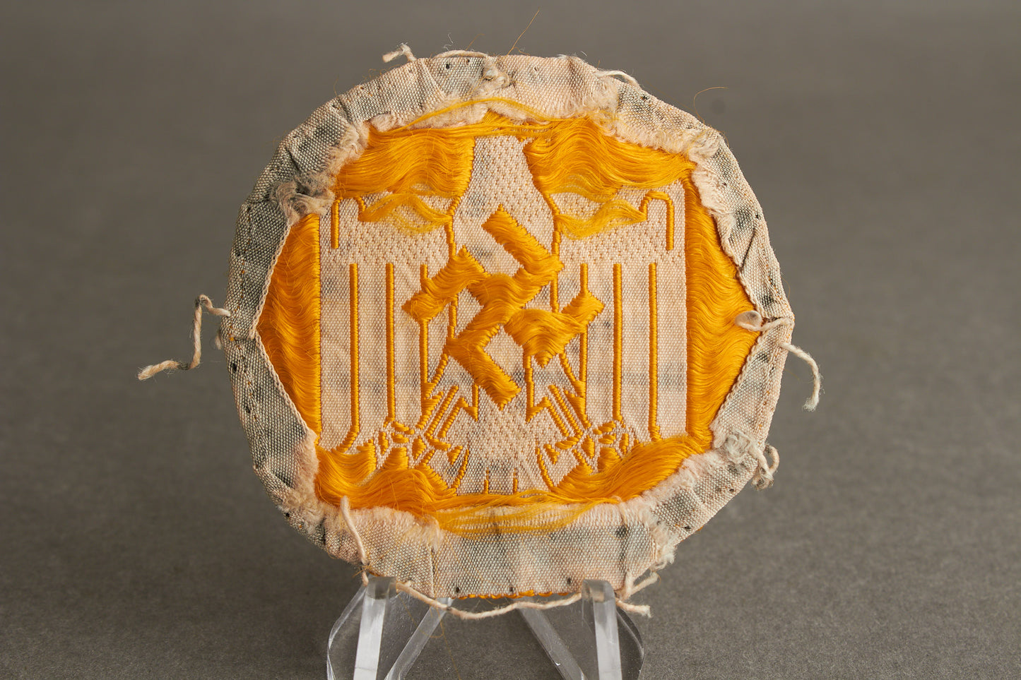 DRL Cloth "Leistungsabzeichen" in White. Tunic removed. Original.