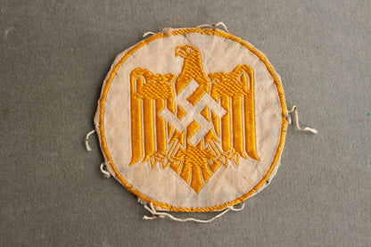 DRL Cloth "Leistungsabzeichen" in White. Tunic removed. Original.