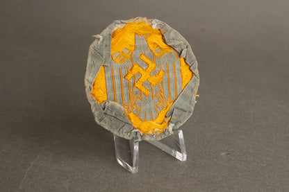 DRL Cloth "Leistungsabzeichen" in Grey. Tunic removed. Original.