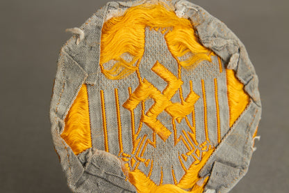 DRL Cloth "Leistungsabzeichen" in Grey. Tunic removed. Original.