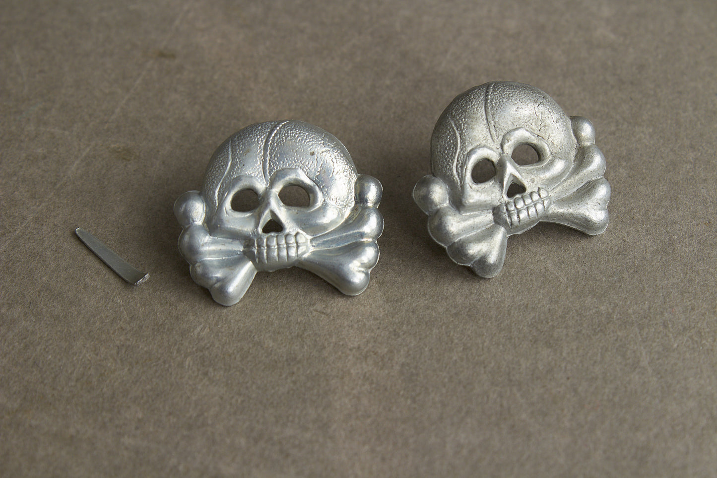 Wehrmacht Panzer Collar Tab "Totenkopf" skulls. Matching. Original.