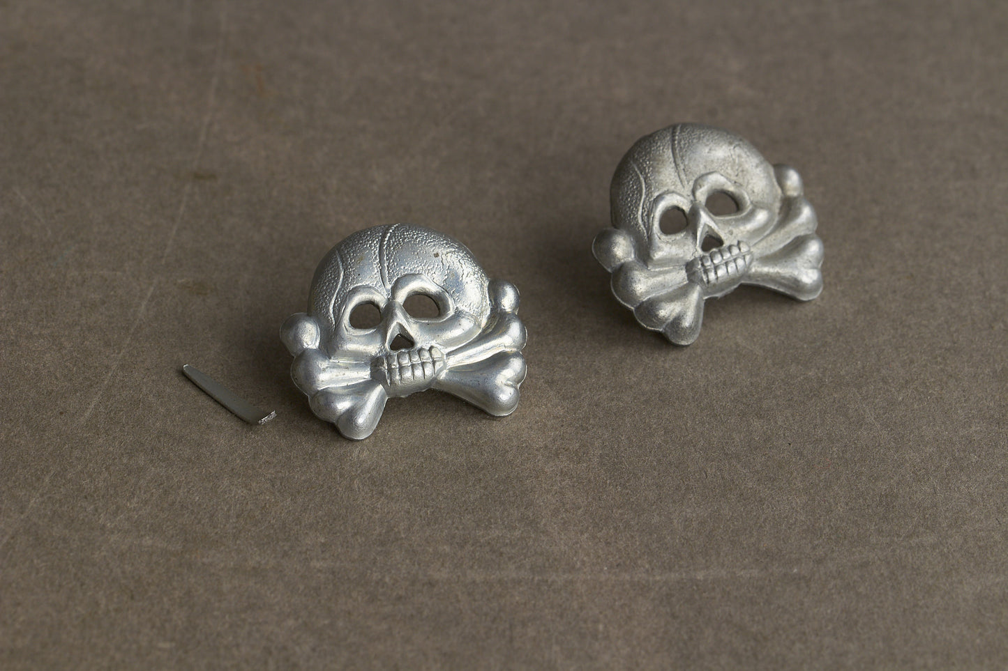 Wehrmacht Panzer Collar Tab "Totenkopf" skulls. Matching. Original.