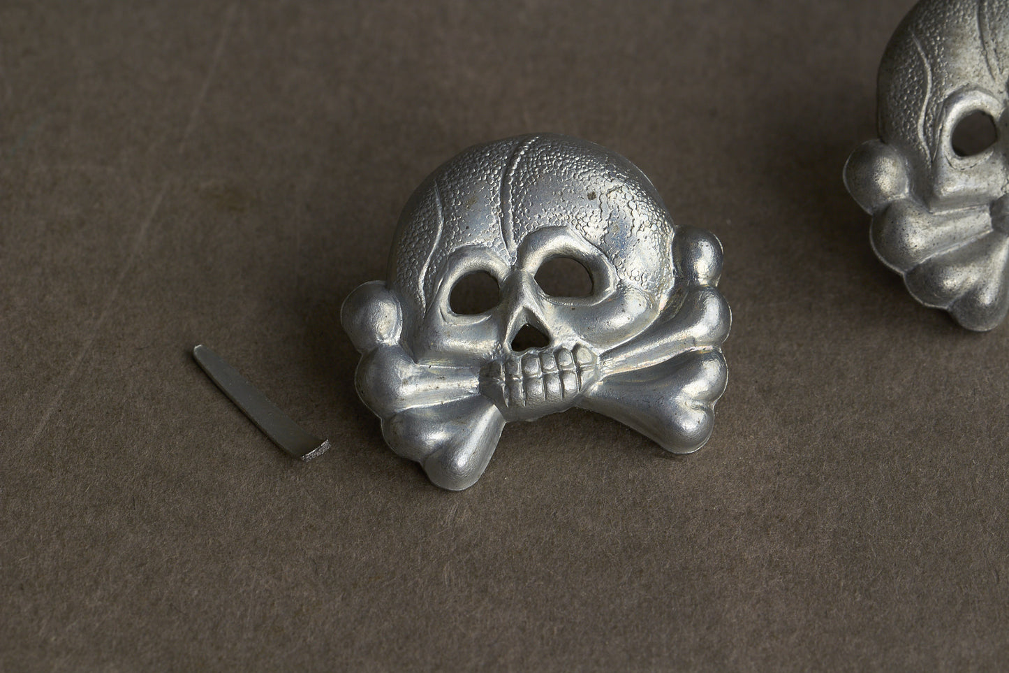 Wehrmacht Panzer Collar Tab "Totenkopf" skulls. Matching. Original.