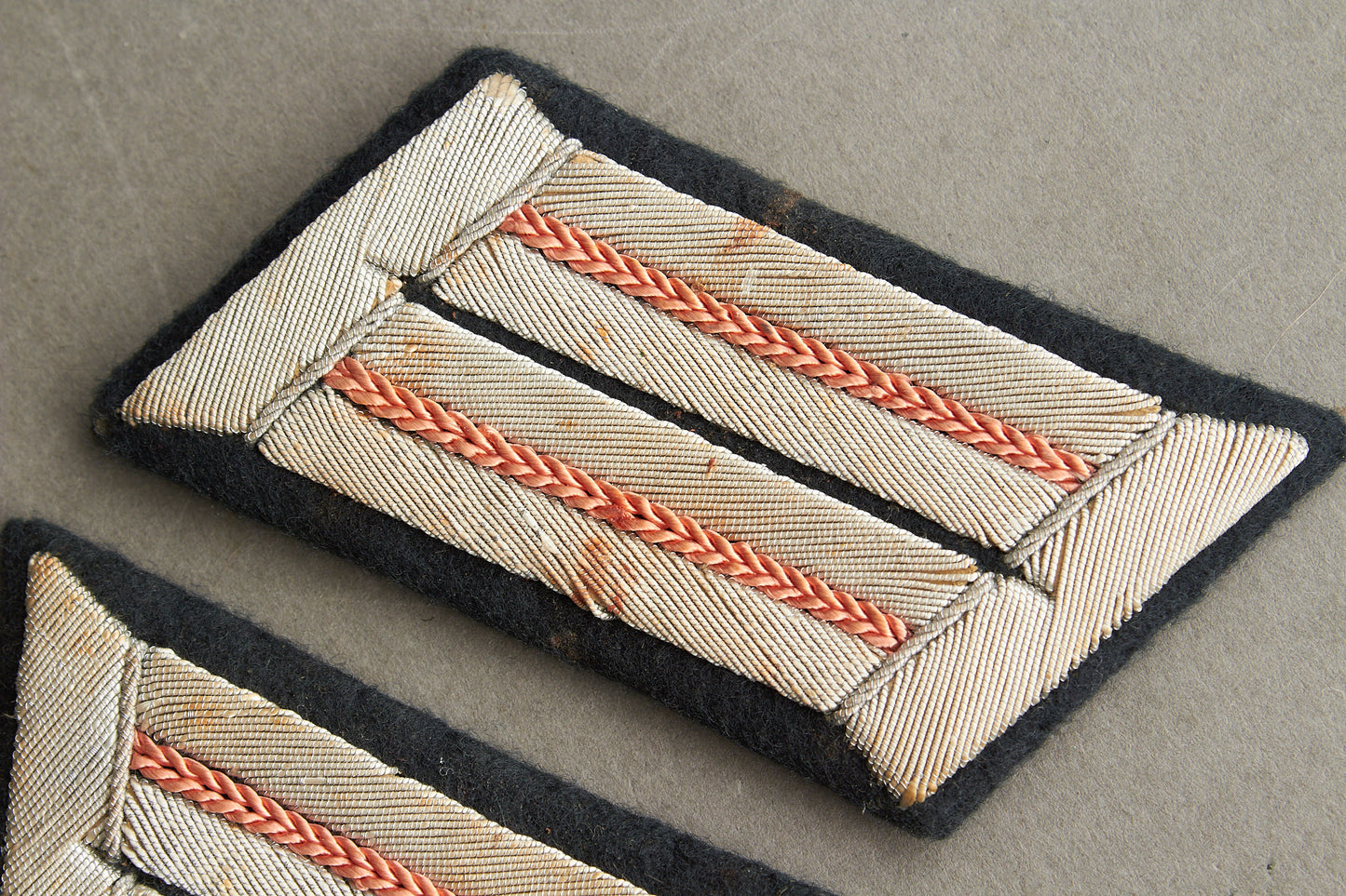 Wehrmacht Panzer Officer Collar tabs. Matching. Original.