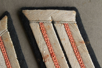 Wehrmacht Panzer Officer Collar tabs. Matching. Original.