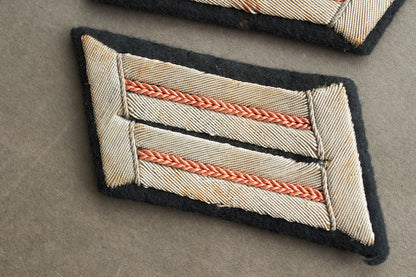 Wehrmacht Panzer Officer Collar tabs. Matching. Original.