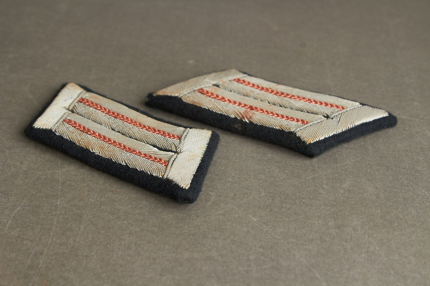 Wehrmacht Panzer Officer Collar tabs. Matching. Original.