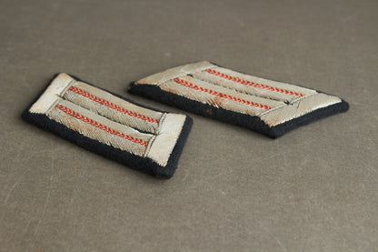 Wehrmacht Panzer Officer Collar tabs. Matching. Original.