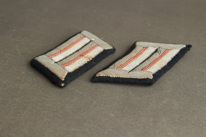 Wehrmacht Panzer Officer Collar tabs. Matching. Original.