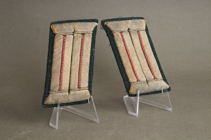 Wehrmacht Panzer Officer Collar Tabs. Matching. Tunic removed. Original.