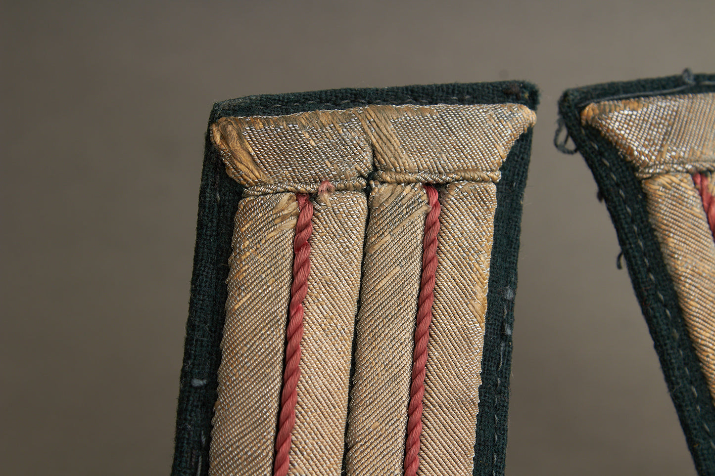 Wehrmacht Panzer Officer Collar Tabs. Matching. Tunic removed. Original.