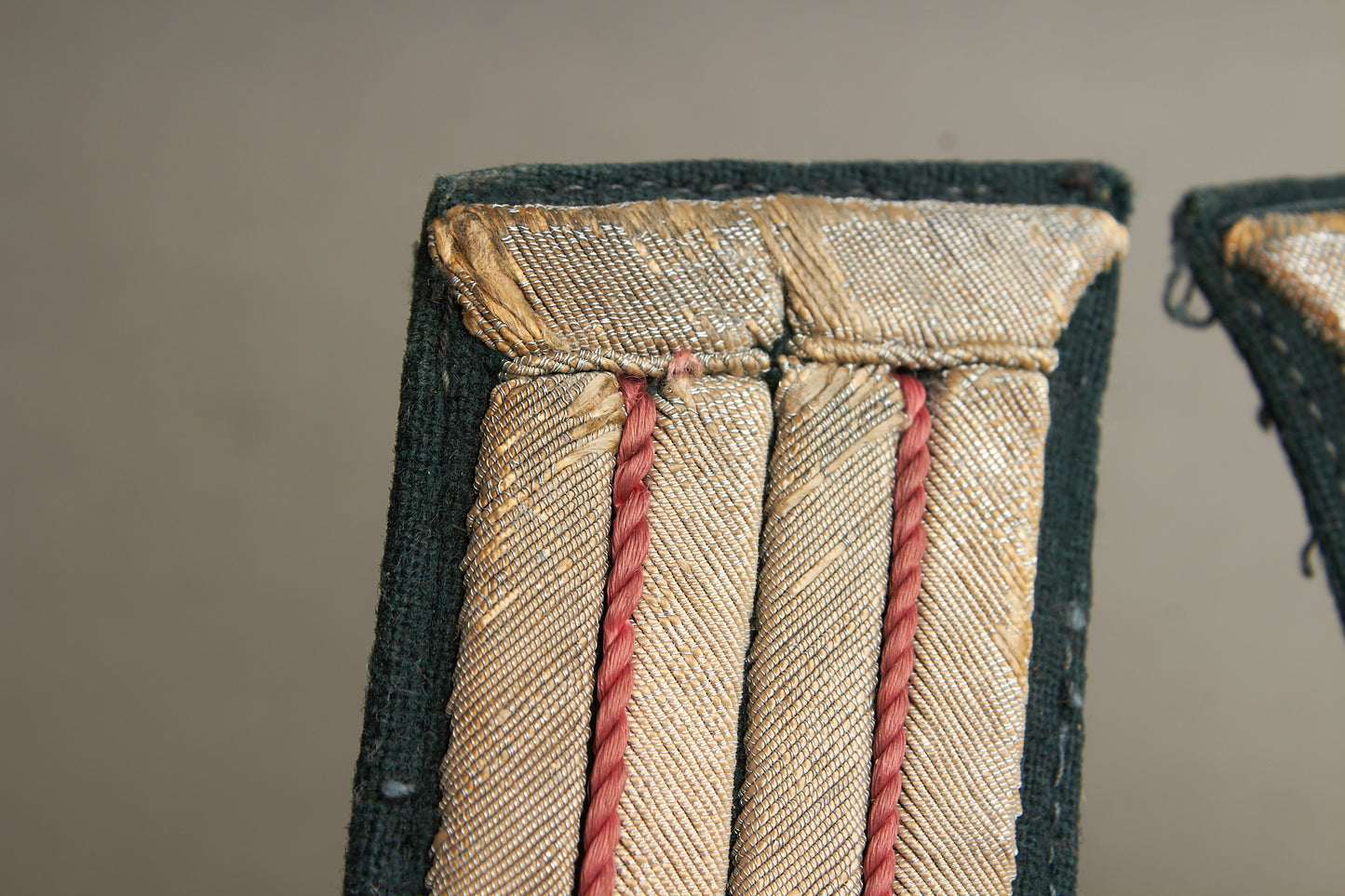 Wehrmacht Panzer Officer Collar Tabs. Matching. Tunic removed. Original.