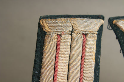 Wehrmacht Panzer Officer Collar Tabs. Matching. Tunic removed. Original.