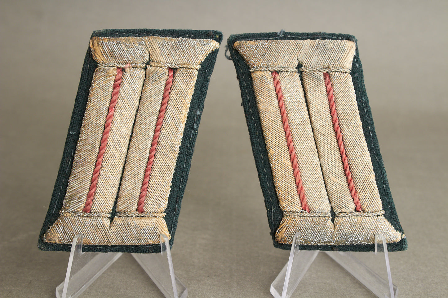 Wehrmacht Panzer Officer Collar Tabs. Matching. Tunic removed. Original.