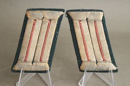 Wehrmacht Panzer Officer Collar Tabs. Matching. Tunic removed. Original.