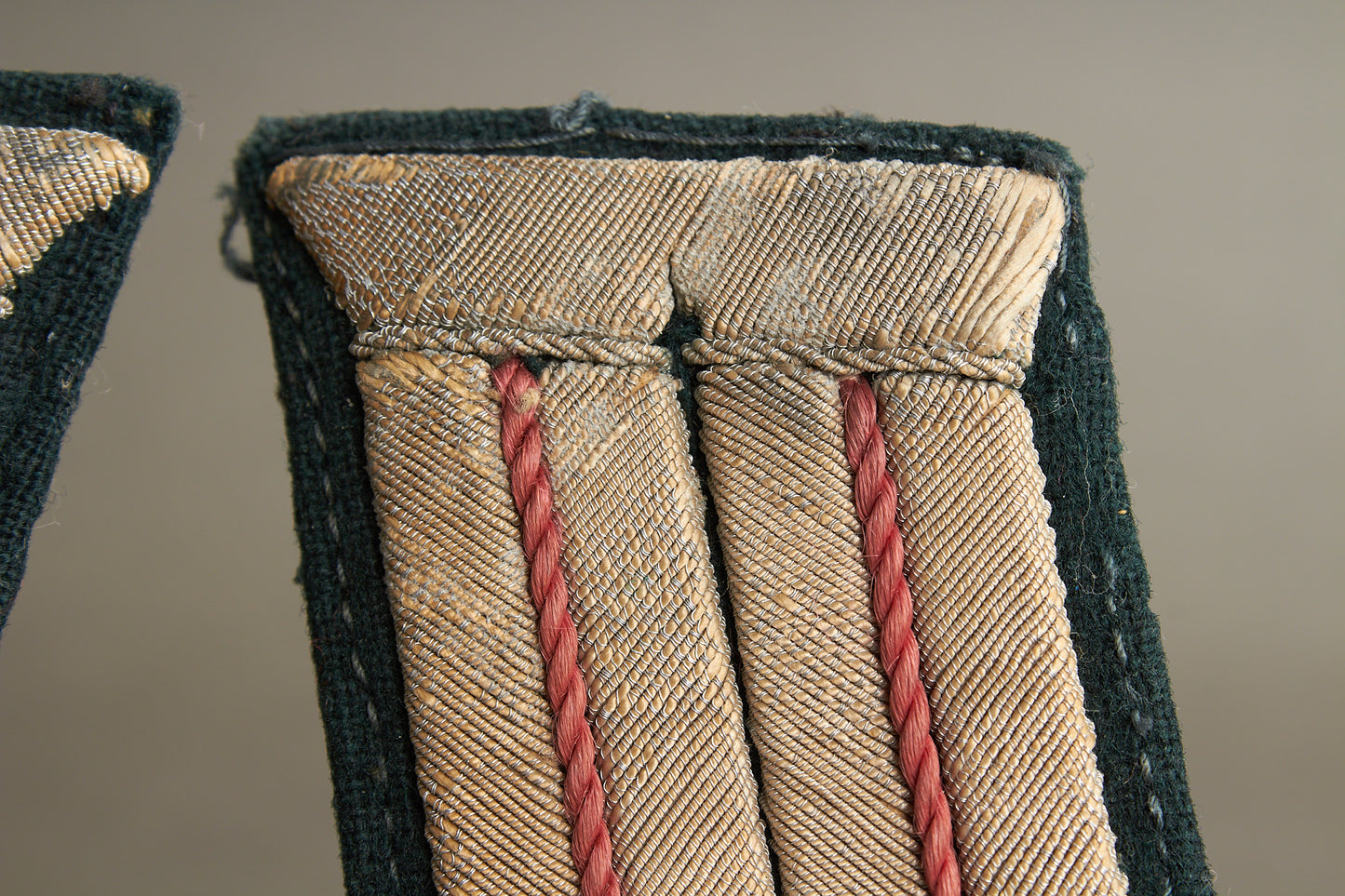 Wehrmacht Panzer Officer Collar Tabs. Matching. Tunic removed. Original.