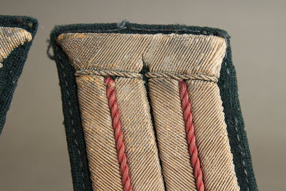 Wehrmacht Panzer Officer Collar Tabs. Matching. Tunic removed. Original.