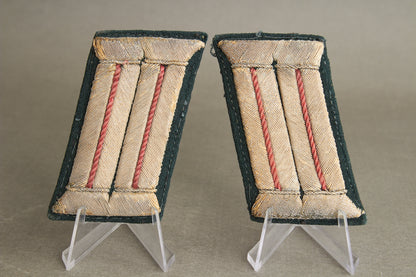 Wehrmacht Panzer Officer Collar Tabs. Matching. Tunic removed. Original.