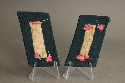 Wehrmacht Panzer Officer Collar Tabs. Matching. Tunic removed. Original.