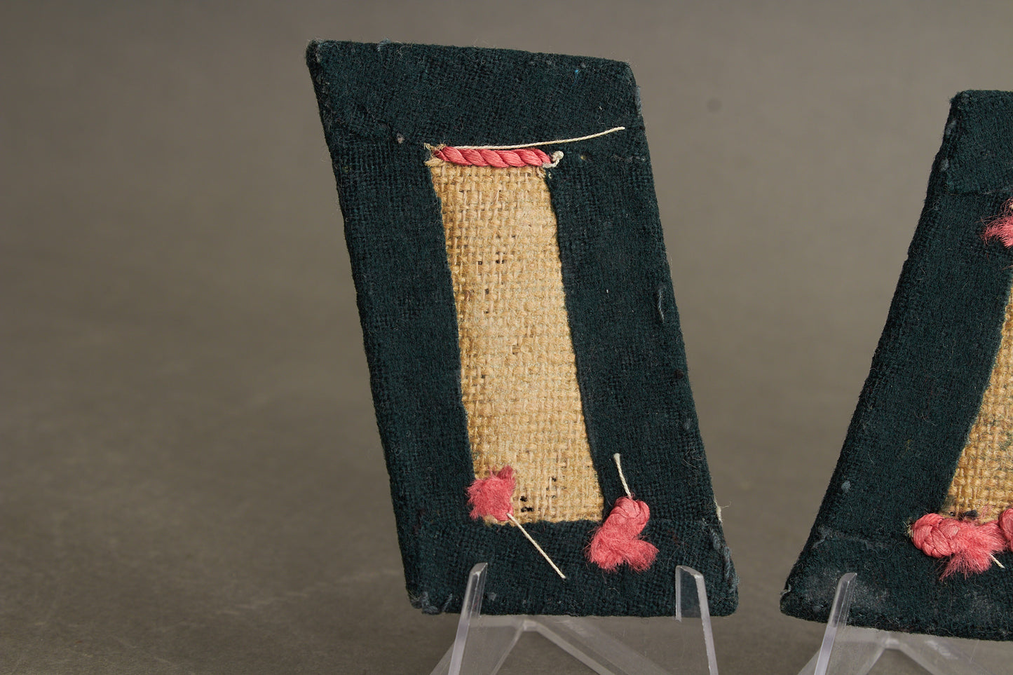 Wehrmacht Panzer Officer Collar Tabs. Matching. Tunic removed. Original.