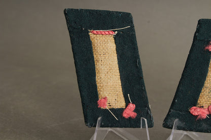 Wehrmacht Panzer Officer Collar Tabs. Matching. Tunic removed. Original.