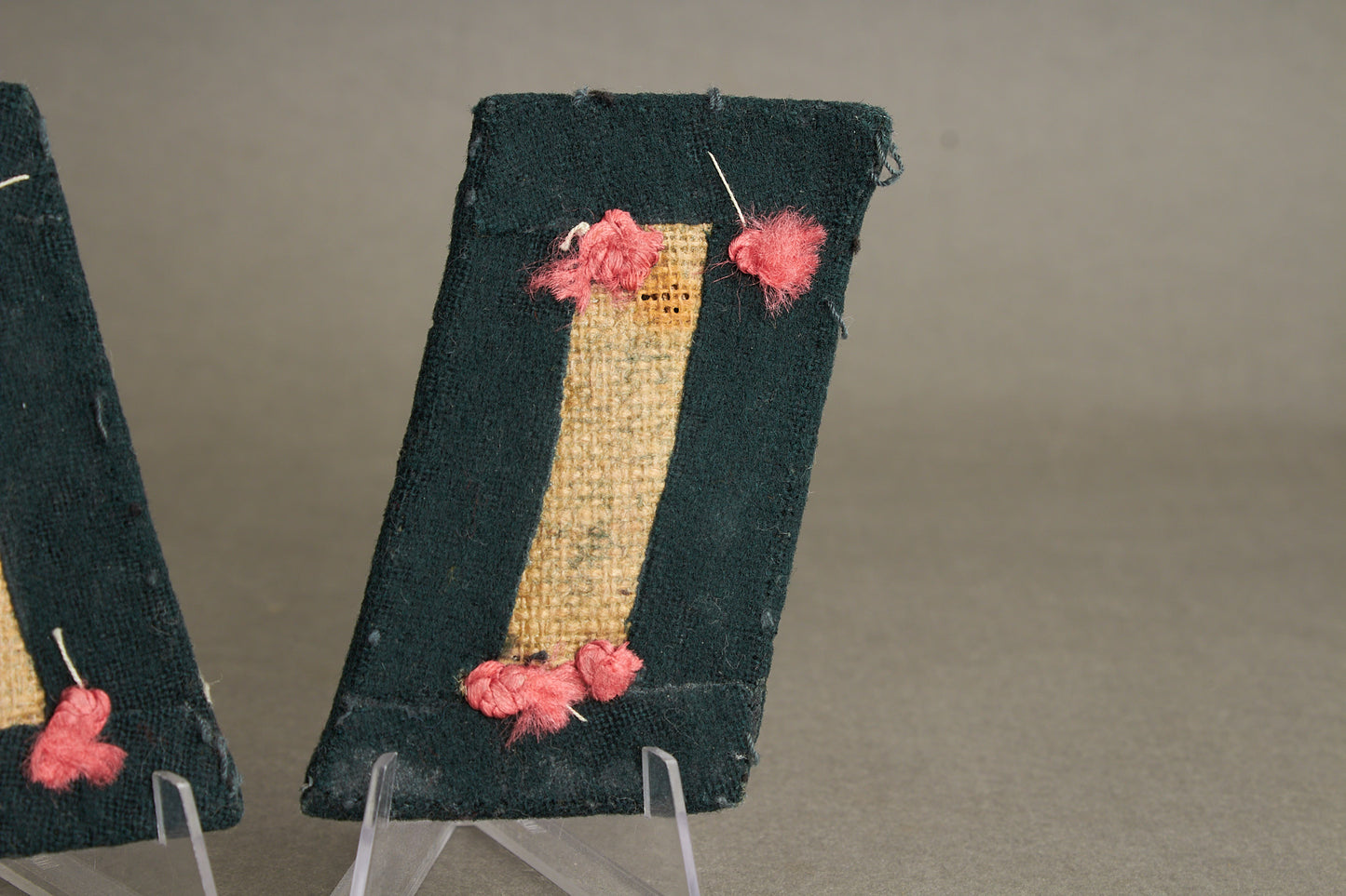 Wehrmacht Panzer Officer Collar Tabs. Matching. Tunic removed. Original.