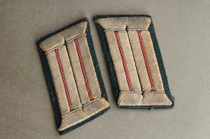 Wehrmacht Panzer Officer Collar Tabs. Matching. Tunic removed. Original.