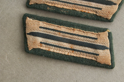 Wehrmacht Collar Tabs. Matching. Tunic removed. Original.