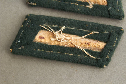 Wehrmacht Collar Tabs. Matching. Tunic removed. Original.