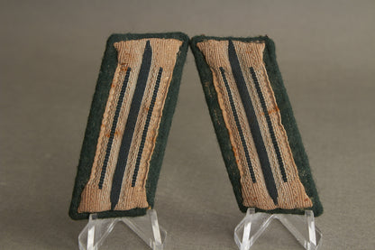 Wehrmacht Collar Tabs. Matching. Tunic removed. Original.