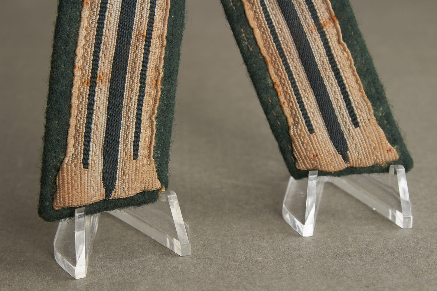 Wehrmacht Collar Tabs. Matching. Tunic removed. Original.