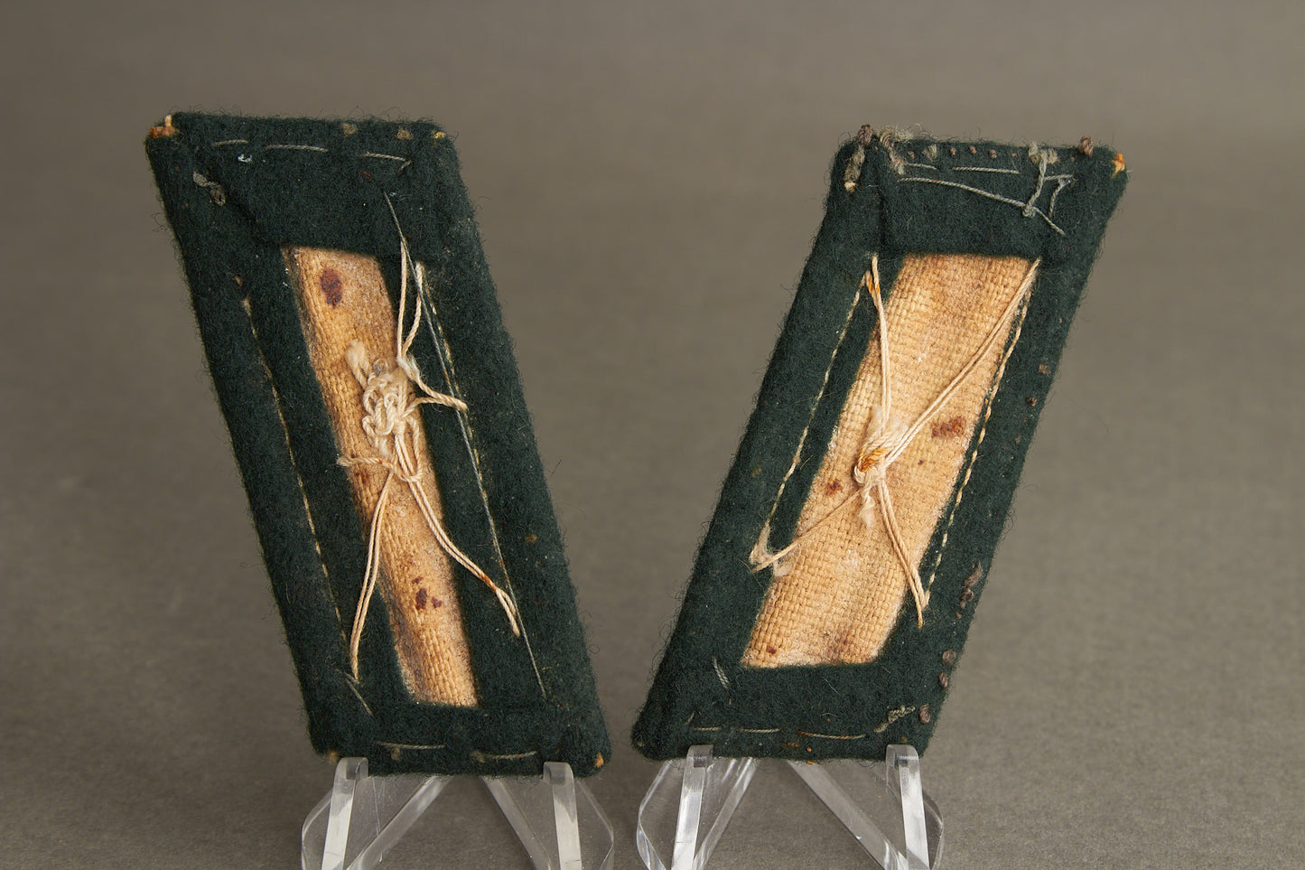 Wehrmacht Collar Tabs. Matching. Tunic removed. Original.