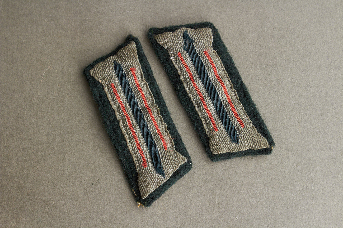 Wehrmacht "Artillerie" Collar Tabs. Matching. Tunic removed. Original.